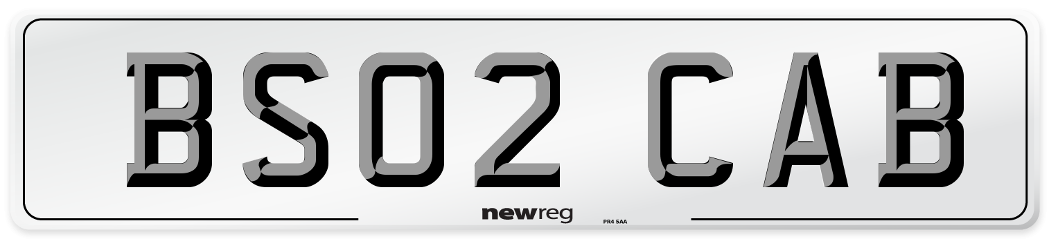 BS02 CAB Number Plate from New Reg